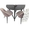 Venture Design Valgomojo komplektas Plaza 100x75 cm Rožinė Juoda