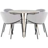 Venture Design Valgomojo komplektas Plaza valgomojo stalas su Evelina valgomojo kėde 100 cm balta MDF