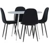 Venture Design Valgomojo komplektas Plaza stalas su Polar kėdėmis 100 cm pilkas MDF