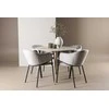 Venture Design Valgomojo komplektas Plaza valgomojo stalas su Evelina valgomojo kėde 100 cm balta MDF