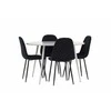 Venture Design Valgomojo komplektas Plaza stalas su Polar kėdėmis 120 cm, smėlio spalvos MDF