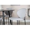 Venture Design Valgomojo komplektas Plaza apvalus valgomojo stalas ir Vault valgomojo kėdės 100x75 cm juodos spalvos audinys