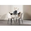 Venture Design Valgomojo komplektas Plaza valgomojo stalas su Polar kėdėmis 120 cm smėlio spalvos MDF