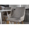 Venture Design Valgomojo komplektas Plaza apvalus stalas 100 cm baltas Plaza valgomojo kėdė 2 vnt. šviesiai pilka 100x100 cm balta