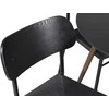 Venture Design Valgomojo komplektas Plaza apvalus stalas 100 cm juodojo riešuto kojelės Polly valgomojo kėdė 2 vnt. juoda