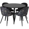 Venture Design Valgomojo komplektas Plaza 100x75 cm Juodas