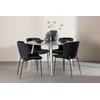 Venture Design Valgomojo komplektas Plaza valgomojo stalas su Modesto kėdėmis 120 cm smėlio spalvos juodas MDF