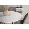 Venture Design Valgomojo komplektas Plaza apvalus valgomojo stalas 100x75 cm pilkas