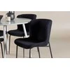 Venture Design Valgomojo komplektas Plaza stalas su Modesto kėdėmis 100 cm pilkos ir juodos MDF ir poliesterio