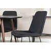 Venture Design Valgomojo komplektas Plaza apvalus stalas 100 cm juodas juodos medžiagos valgomojo baldai