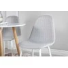 Venture Design Valgomojo komplektas Plaza apvalus valgomojo stalas ir Polar valgomojo kėdės 100x75 cm šviesiai pilka medžiaga
