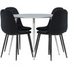 Venture Design Valgomojo komplektas Plaza stalas su Polar kėdėmis 100 cm pilkas MDF
