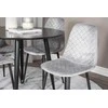 Venture Design Valgomojo komplektas Plaza apvalus valgomojo stalas ir Polar Diamond valgomojo kėdė 100x75 cm juodas aksomas