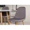Venture Design Valgomojo komplektas Plaza apvalus valgomojo stalas 100x75 cm pilkas