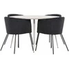 Venture Design Valgomojo komplektas Plaza stalas su Berit kėdėmis 120 cm, smėlio spalvos MDF