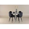 Venture Design Valgomojo komplektas Plaza stalas su Polar kėdėmis 100 cm pilkas MDF