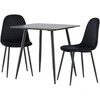 Venture Design Valgomojo komplektas Polar 75x75 cm Juodas