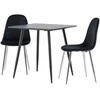 Venture Design Valgomojo komplektas Polar 75x75 cm Juodas