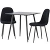 Venture Design Valgomojo komplektas Polar 75x75 cm Juodas