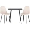 Venture Design Valgomojo komplektas Polar 75x75 cm Juoda Smėlio MDF