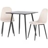 Venture Design Valgomojo komplektas Polar 75x75 cm Juoda Smėlio MDF
