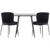 Venture Design Valgomojo komplektas Polar valgomojo stalas su Modesto valgomojo kėde 75x75 cm juodas