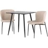 Venture Design Valgomojo komplektas Polar valgomojo stalas su Modesto kėdėmis 75x75 cm juodas smėlio MDF