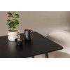 Venture Design Valgomojo komplektas Polar valgomojo stalas su aksominėmis kėdėmis 75x75 cm juodas smėlio spalvos MDF