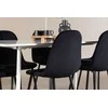 Venture Design Valgomojo komplektas Silar valgomojo stalas su Polar valgomojo kėdė 180x90 cm juoda balta