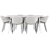 Venture Design Valgomojo komplektas Silar valgomojo stalas su Evelina valgomojo kėde 180x90 cm balta