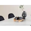 Venture Design Valgomojo komplektas Silar valgomojo stalas su Polar valgomojo kėdė 180x90 cm juoda balta