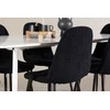 Venture Design Valgomojo komplektas Silar valgomojo stalas su Polar valgomojo kėdė 180x90 cm juoda ir balta mediena bei plienas