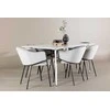 Venture Design Valgomojo komplektas Silar valgomojo stalas su Evelina valgomojo kėde 180x90 cm balta
