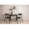 Venture Design Valgomojo komplektas Tempe valgomojo stalas ir Ursholmen kėdės Juodas MDF Metalas Plastikas