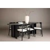 Venture Design Valgomojo komplektas Tyresö stalas 100x220 cm juodas su Ven kėde juoda