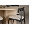 Venture Design Valgomojo komplektas Tyresö stalas ir Ven kėdė 120 cm balinto juodo spalvos
