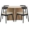 Venture Design Valgomojo komplektas Tyresö stalas ir Ven kėdė 120 cm balinto juodo spalvos