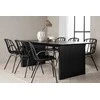 Venture Design Valgomojo komplektas Vail valgomojo stalas ir Dyrön valgomojo kėdė juodos spalvos MDF ir polipropilenas