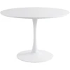 Venture Design Valgomojo stalas ø110 cm, baltas MDF