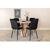 Venture Design Valgomojo stalas, Bianca, ⌀110 cm, Balta / Valgomasis kėdė, Windu Lyx, 49x94x43 cm, Juoda