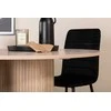 Venture Design Valgomojo stalas, Bianca, ⌀110 cm, Balta / Valgomasis kėdė, Windu Lyx, 49x94x43 cm, Juoda