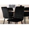 Venture Design Valgomojo stalas, Bianca, ⌀110 cm, Balta / Valgomasis kėdė, Windu Lyx, 49x94x43 cm, Juoda