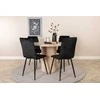 Venture Design Valgomojo stalas, Bianca, ⌀110 cm, Balta / Valgomasis kėdė, Windu Lyx, 49x94x43 cm, Juoda