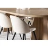 Venture Design Valgomojo stalas Bootcut 230x115 cm Balintas aksominis valgomojo kėdė Smėlio spalvos