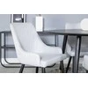 Venture Design Valgomojo stalas, Dipp, 115 cm, Juodas / Valgomasis kėdė, Plaza, 58x86x49 cm, Šviesiai pilka