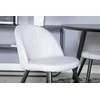Venture Design Valgomojo stalas, Dipp, ⌀115 cm, Juodas / Valgomasis kėdė, Velvetas, 57x76.5x50 cm, Šviesiai pilka