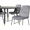 Venture Design Valgomojo stalas, Dipp, 115 cm, Juodas, Valgomasis kėdė, Muce, 63x84x43 cm, Pilka