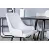 Venture Design Valgomojo stalas, Dipp, 115 cm, Juodas / Valgomasis kėdė, Plaza, 58x86x49 cm, Šviesiai pilka