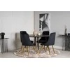 Venture Design Valgomojo stalas, Dipp, 115 cm, Juodas, Velnio prabanga kėdė, 66x88.5x50 cm, Juoda