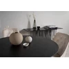 Venture Design Valgomojo stalas, Dipp, 115 cm, Juodas / Valgomasis kėdė, Velvet Deluxe, 66x88.5x50 cm, Bėžinė